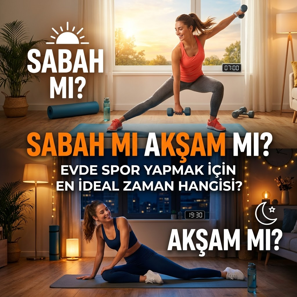 evde spor yapmak için en ideal zaman sabah ve akşam egzersizi karşılaştırması